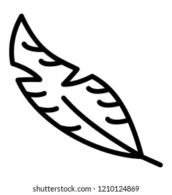 Bird feather line icon design