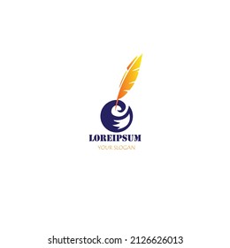 bird feather logo illustration suitable for company logos and others