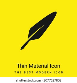 Bird Feather minimal bright yellow material icon