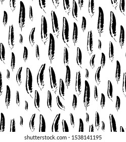 bird feather print pattern on white background