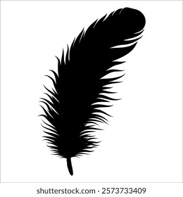 Bird Feather silhouette vector illustration