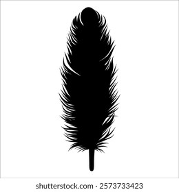 Bird Feather silhouette vector illustration