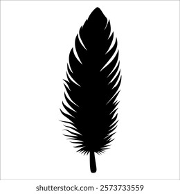 Bird Feather silhouette vector illustration