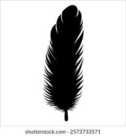 Bird Feather silhouette vector illustration