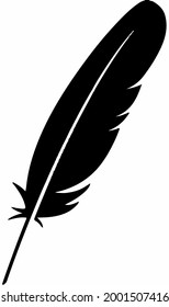 concepto de diseño de lápiz de clipart negro vector Feather