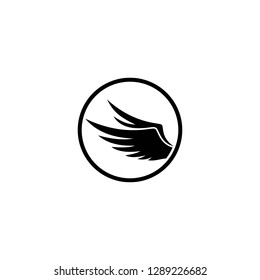 bird feathers logo template
