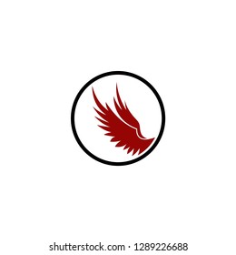 bird feathers logo template