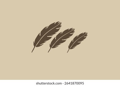 bird feathers on a brown background