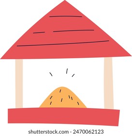 Bird Feeder Hanging Vector Illustration