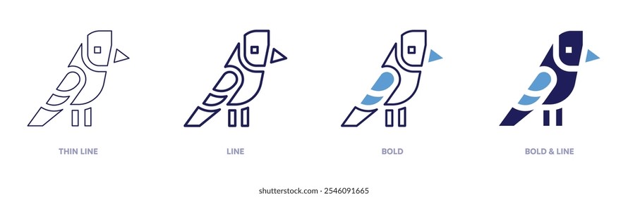 Bird feeder icon in 4 different styles. Thin Line, Line, Bold, and Bold Line. Duotone style. Editable stroke.