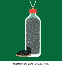 Bird feeder from a plastic bottle