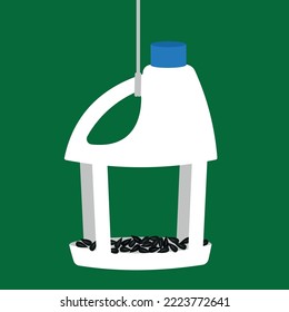 Vogelzuführung aus Plastikkanister