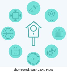 Bird feeder vector icon sign symbol