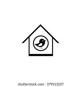 Bird feeders vector icon.