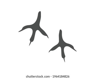Bird Feet icon silhouette vector illustration