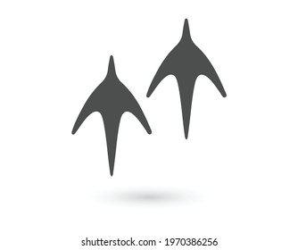 Bird Feet icon silhouette vector illustration