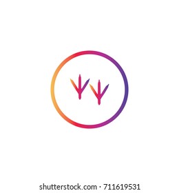 Bird Feet icon silhouette vector illustration