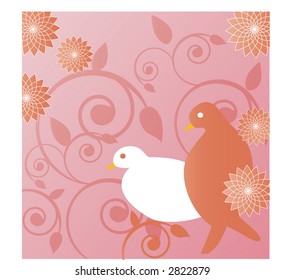 bird with filigree vector