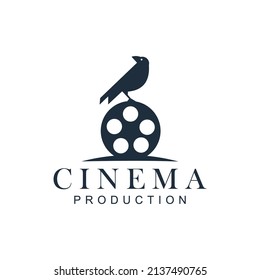  Bird with Film Equipments. Good logo design for Movie Maker