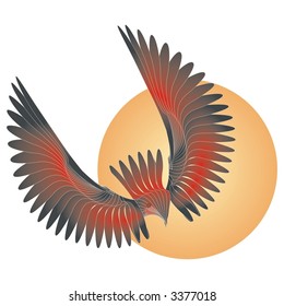 Bird in fire
