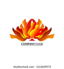 Bird fire abstarct simple logo. Creative inspiration concept