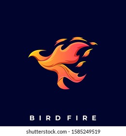 Bird Fire Illustration Vector Template. Suitable for Creative Industry, Multimedia, entertainment, Educations, Shop, and any related business.
