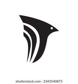 bird fish logo icon design.