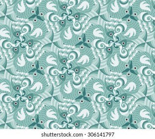 Bird & Fish Tessellation Vector Illustration