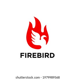 bird flame logo icon vector template