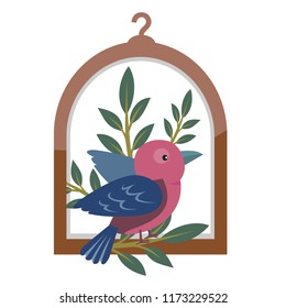 Bird flat design vector and clipart design icon