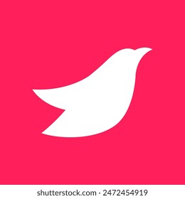 bird flat feminine minimal colored logo design vector