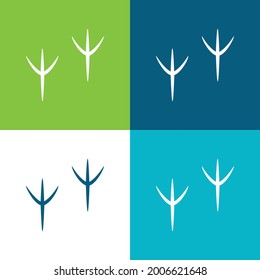 Bird Flat four color minimal icon set