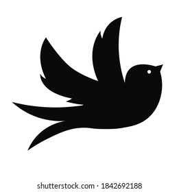 Bird Flat Icon - Editable Vector Illustration