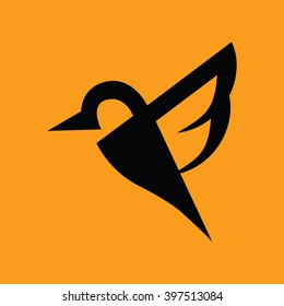 Bird flat icon, bird logo