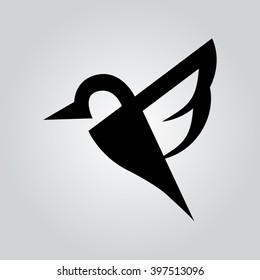Bird flat icon, bird logo