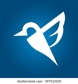 Bird flat icon, bird logo