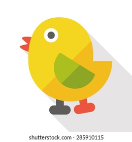 Bird flat icon with long shadow