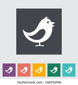 Bird Flat Icon. Vector Illustration EPS.