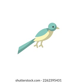 Ilustración de vectores de iconos planos de pájaro - Concepto de icono de temporada de primavera.