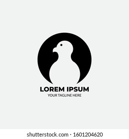 Bird Flat Logo Design Vector