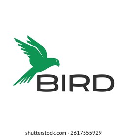 bird flat minimalist logo design