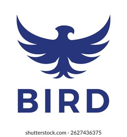 bird flat minimalist logo design