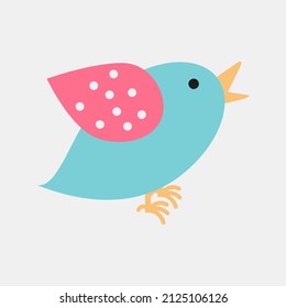 Bird flat style for your design , icon, avatar, character .