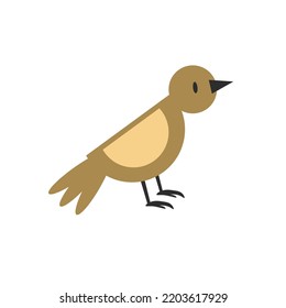 Bird flat style for your design , icon, avatar, character . EPS