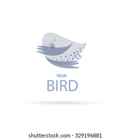 Bird flat style for your design , icon, avatar, character .
