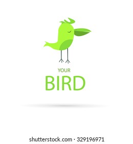 Bird flat style for your design , icon, avatar, character .