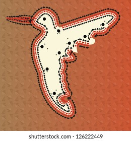 Bird in flight design and degrade background