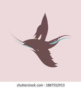 pájaro en vuelo sobre un fondo, símbolo de logotipo, icono