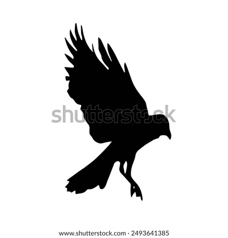 Similar – Image, Stock Photo Majestic raven soaring high in the twilight sky