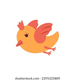 pájaro en vuelo. Ilustración vectorial para impresión, fondos, cubiertas y embalaje. La imagen se puede usar para tarjetas de felicitación, carteles, pegatinas y textiles. Aislado sobre fondo blanco.